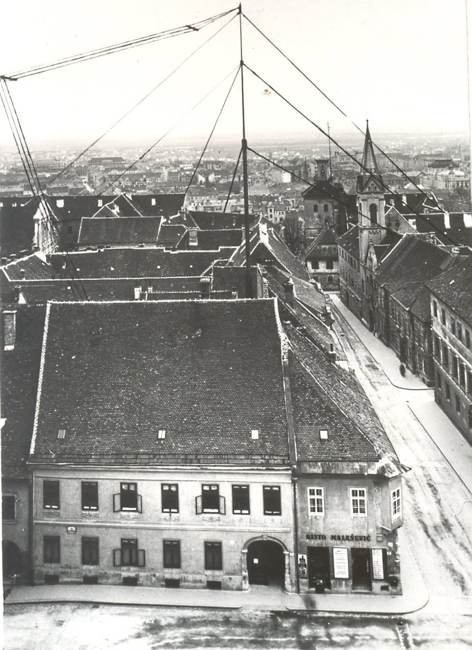 Gornji grad. Ugao Markova trga i Ćirilometodske ulice 1926. godine